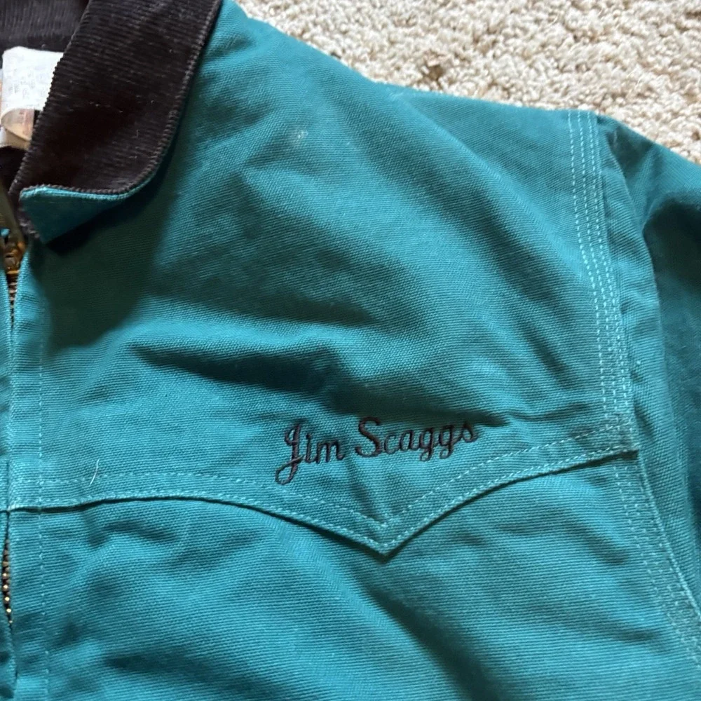 Vintage Carhartt J13 AQU Aqua Blue Santa Fe Jacket Size Large
